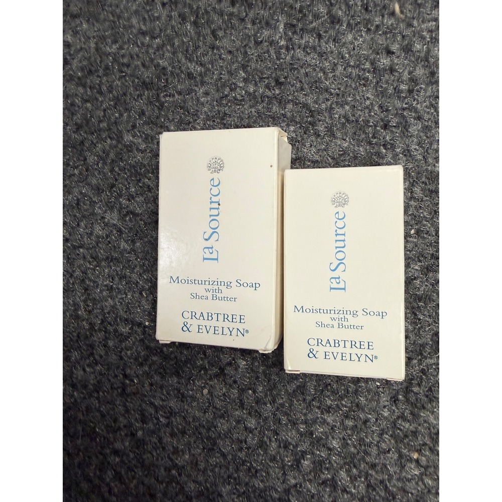 Crabtree & Evelyn La Source Moisturizing Soap with Shea Butter Set of 2 New